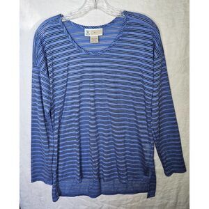 EXOFFICIO Insect Shield Long Sleeve Travel Outdoor Shirt Striped Size Small